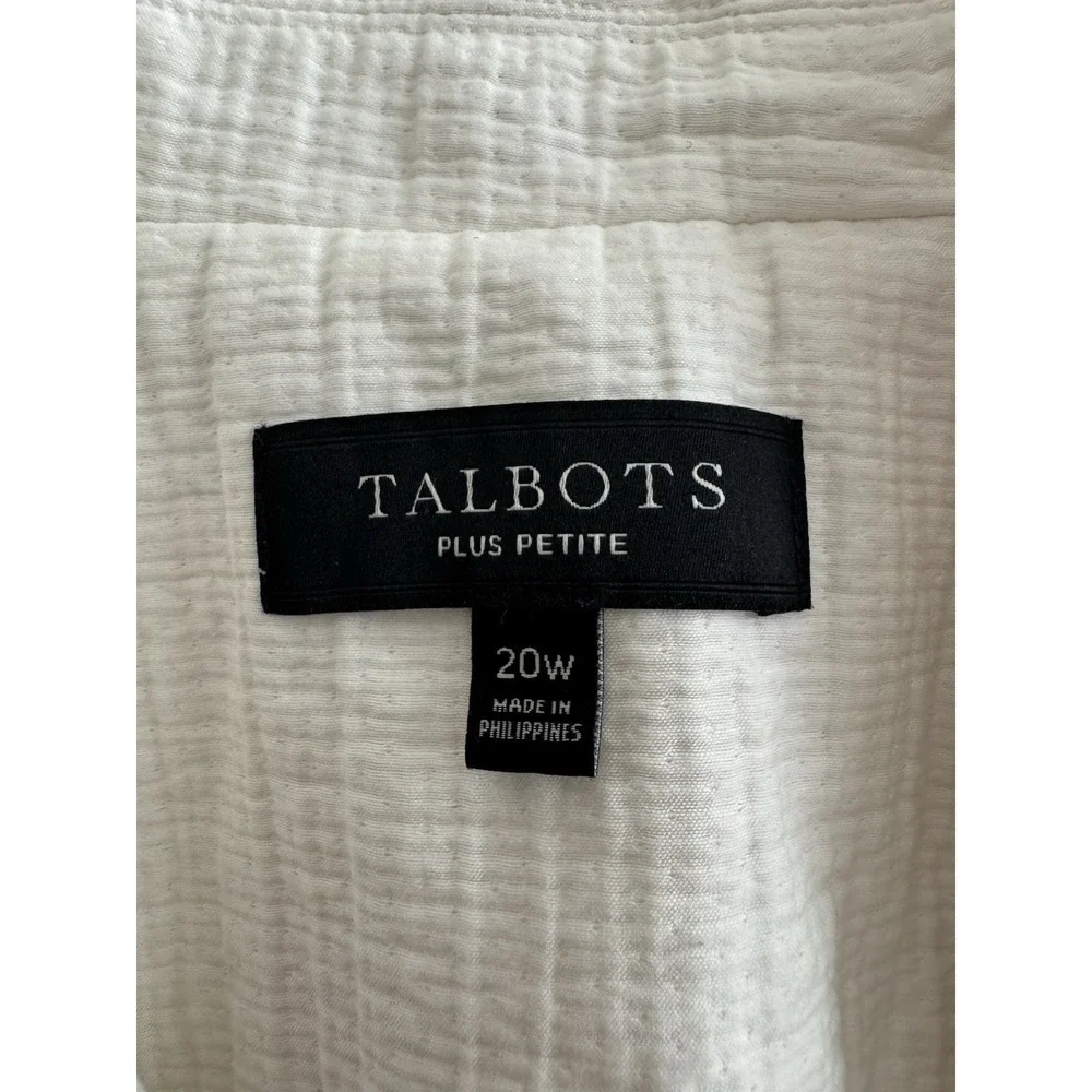 NWOT Talbots Petite Plus Women's 20W Ivory Double Breasted Blazer Lined Pockets